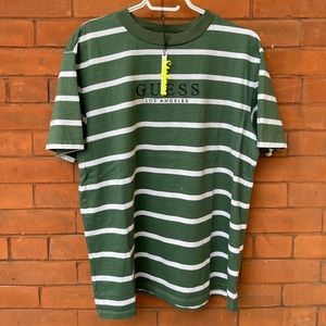 Guess Horizontal Striped Shirt Green/White